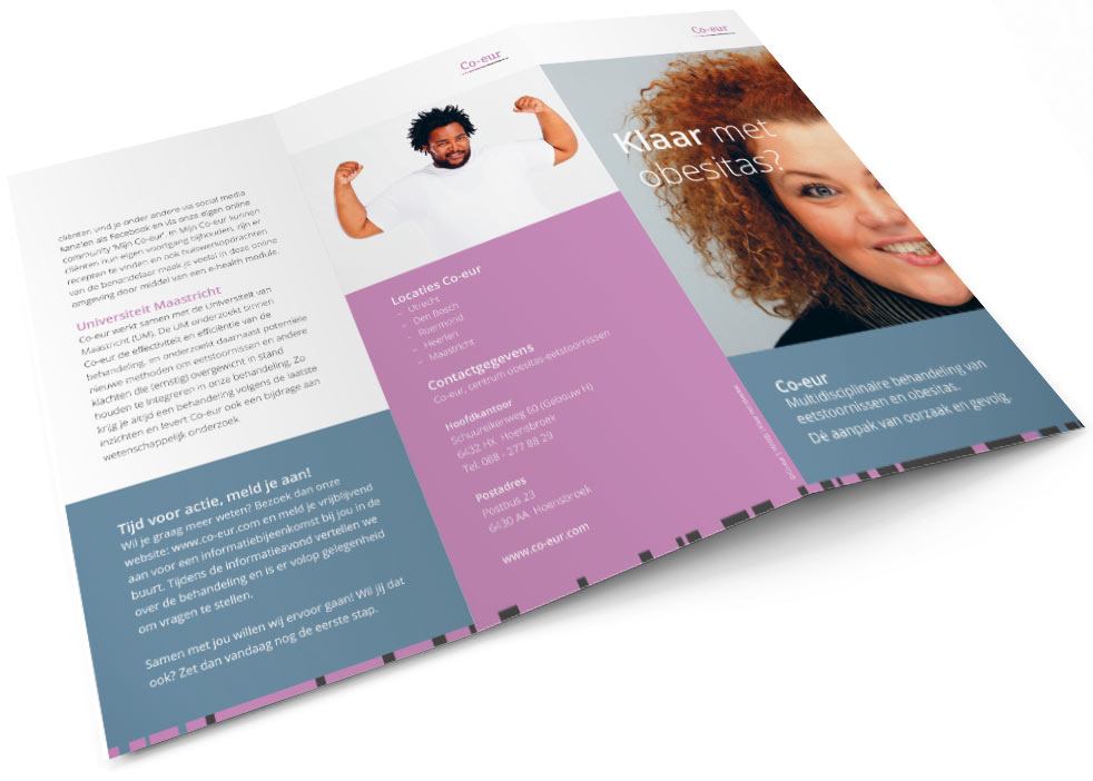 Ontwerp en opmaak Folder 3luik Co-eur Ontwerp en opmaak Folder 3luik Co-eur
